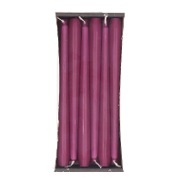 Enlightening Candles Dinerkaarsen   12x stuks   paars   8 branduren   25 cm   kandelaar kaarsen