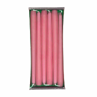 Enlightening Candles Dinerkaarsen   12x stuks   roze   8 branduren   25 cm   kandelaar kaarsen