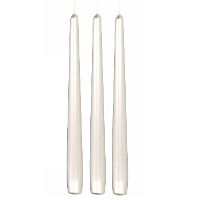 Enlightening Candles Dinerkaarsen   12x stuks   zilver   8 branduren   25 cm   kandelaar kaarsen