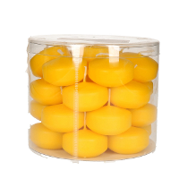 Enlightening Candles Drijfkaarsen   28x stuks   geel   ca 4 branduren   dia 5 cm   sfeerkaarsen