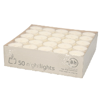 Theelichtjes   50x   creme wit   waxinelichtjes   8 branduren   kaarsjes