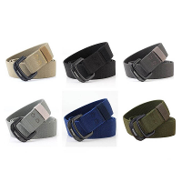 ENNIU Militaire Uitrustingsriem Heren Elastische Nylon Tactische Riemen Voor Jeans Broeken Solide Band Canvas Dubbele Ri