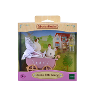 Set Tweeling Chocoladekonijn (kinderwagen)
