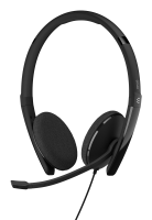 EPOS EPOS ADAPT 160T USB II   Headset   On Ear   kabelgebunden On Ear headset Kabel Stereo Zwart Noise Cancelling Volumeregeling, Microfoon uitschakelbaar