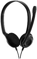 EPOS PC 8 USB On Ear headset Computer Kabel Stereo Zwart Microfoon uitschakelbaar (mute), Volumeregeling