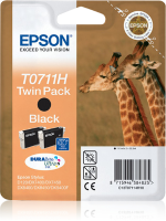Epson Inkt T0711H Origineel 2 pack Zwart C13T07114H10