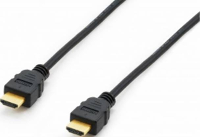 Equip 119373 HDMI kabel HDMI Aansluitkabel HDMI A stekker 10.00 M Zwart Vergulde steekcontacten