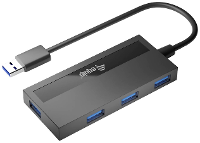 Equip 128956 USB 3.2 Gen 1 hub 4 poorten Zwart