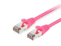 Equip 605581 RJ45 Netwerkkabel, patchkabel CAT 6 S/FTP 2.00 M Pink Vergulde steekcontacten 1 stuk(s)