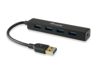 Equip Equip Life 4 Port USB 3.0 Hub   Hub   4 x SuperSpeed USB 3.0 128953 USB hub 4 poorten USB A USB 3.0 5 GBit/s Zwart