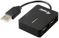 Equip Equip Life 4 Ports Travel USB Hub   Hub   4 x USB 2.0 128952 USB hub 2 poorten USB A USB 2.0 480 MBit/s Zwart