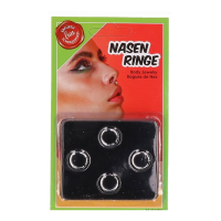 Nep verkleed accessoires neusringen 4 stuks