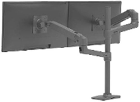 Ergotron LX Dual Arm Stacking Tall Desk Mount Monitor tafelbeugel 2 voudig 38,1 cm (15)   101,6 cm (40) Zwart In hoogte verstelbaar, Draaibaar, Kantelbaar,