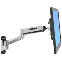 Ergotron LX Sit Stand Wall Mount LCD Arm 1 voudig Monitor wandbeugel 25,4 cm (10)   106,7 cm (42) Kantelbaar en zwenkbaar, Roteerbaar