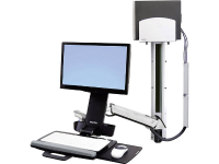 Ergotron StyleView Sit Stand Combo System 1 voudig Monitor wandbeugel 25,4 cm (10)   61,0 cm (24) In hoogte verstelbaar, Toetsenbordhouder, Kantelbaar,