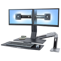 Ergotron WorkFit A, Dual Monitor with Worksurface monitorarm
