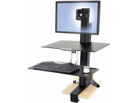 Ergotron WorkFit S, Single HD with Worksurface+ 1 voudig Monitor tafelbeugel 25,4 cm (10)   76,2 cm (30) In hoogte verstelbaar, Toetsenbordhouder, Kantelbaar,