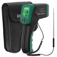 ERICKHILL ROOK800P Infraroodthermometer Dubbele Mode  50℃ tot 800℃ Laser Temperatuurgun met Vleesthermometer voor Koken