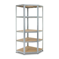 Avasco Stellingkast   Zilver   Opbergrek met hoek metaal   176x75x40cm