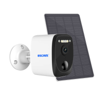 ESCAM QF370 3MP WiFi IP camera met zonnepaneel Intelligent nachtzicht PIR Bewegingsdetectie IP66 Waterdicht Tweerichting