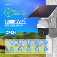 ESCAM QF624 HD 1080P WiFi Zonnepaneel PT IP Camera Cloud Storage Batterij Zonne energie Pan/Tilt Monitoring Waterdicht I