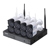 ESCAM WNK804 8CH 1080P Draadloze NVR kit Buiten Nachtzicht IP Bullet Camera Surveillance Systeem