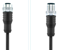 Escha 8044042 Sensor/actuator connector, geassembleerd M12 Aantal polen: 4 Stekker, recht, Bus, recht 5.00 M 1 stuk(s)