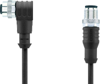 Escha 8046941 Sensor/actuator connector, geassembleerd M12 Aantal polen (sensoren): 8 Stekker, recht, Bus, haaks 2.00 M 1 stuk(s)