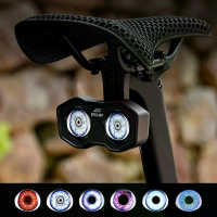 ESLNF Duale Beam Fietszijlicht 6 Modussen Intelligente Rem MTB Racefiets Achterlicht Auto 1200mAh Achterlicht Batterij A