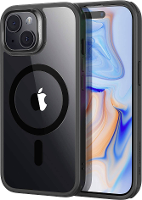 ESR Classic Hybrid HaloLock Case Backcover Apple iPhone 15 Plus Transparant, Zwart MagSafe compatible