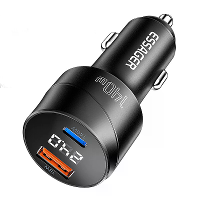 ESSAGER ES CC19 140W 2 poorts USB PD autolader USB A+Type C ondersteuning PD3.1 QC3.0 AFC FCP SCP PPS snelladen met digi