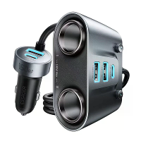ESSAGER ES CC22 150W Autolader met Sigarettenaanstekeruitbreidingspoort 3USB A+2USB C PD3.0 QC3.0 Ondersteuning PPS FCP