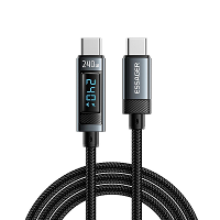 ESSAGER ES X47 5A 240W Type C naar Type C kabel Snel opladen Gegevensoverdracht Vertind koperen kernlijn 1M/2M lang voor
