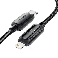 ESSAGER ES X57 3A 29W Type C naar iP Digitale Weergave Kabel Snelle Oplaad Datatransmissie Koperen Kern Lijn 1M/2M Lang