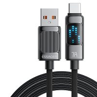 ESSAGER ES X58 7A 100W USB A naar Type C kabel Snelladen Gegevensoverdracht Koperkernlijn 1M/2M Lang voor iPhone 15 15 P