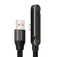 ESSAGER ES X78 7A USB A naar USB C L vormige kabel Snelle oplading Gegevensoverdracht Versterkte koperen kernlijn 1M lan