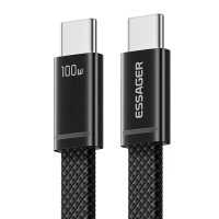 ESSAGER ES X85 5A 100W USB C naar USB C kabel Snel laden Datatransmissie Koperen kern Lijn 1M lang voor iPhone 17 17Pro
