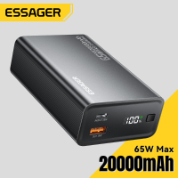 ESSAGER F2014 20000mAh 65W Digitaal Display PD2.0/3.0 PPS QC2.0/3.0/4.0 SCP/FCP AFC Snellader Powerbank voor iPhone 15 1