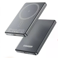 ESSAGER KR W002 Magnetische Draadloze Powerbank 15W 5000mAh Externe Batterij Voedingsbron met 1 Ingang & 2 Uitgangen Sne