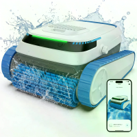 [EU Direct] AiRROBO PC20 Draadloze Robotische Zwembadreiniger APP Bluetooth Besturing, 5200mAh 2Uur Runtime, Slimme Navi