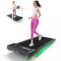 [EU Direct] Akluer P03 B borstelloze loopband met 6% helling, 2,5 PK vlak onder bureau loopband voor thuisgym, 1 6 km/u
