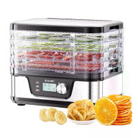 [EU Direct] BioloMix 10L BPA vrij 5 laden voedseldehydratator met digitale timer en temperatuurregeling voor fruit, groe