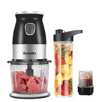 [EU Direct]BioloMix 3 in 1 BPA FREE 500W Portable Personal Blender Mixer Food Processor With Chopper Bowl 600ml Juicer