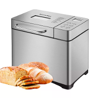 [EU Direct] Biolomix RVS 1KG 19 in 1 Automatische Broodmaker 650W Programmeerbare Broodmachine met 3 Broodformaten en Fr
