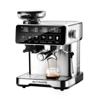 [EU Direct] BlitzHome® CM 301CG Espresso Koffiemachine 20Bar 1150W met ingebouwde kegelvormige molen, PID & NTC 51 mm po