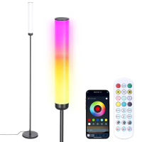[EU Direct] BlitzWill® BWL F17 360° RGB Floor Lamp Music Sync Ambient Light APP & Remote Control Dimmable Standing Lamp