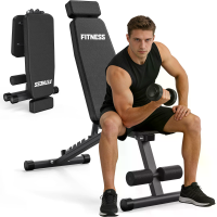 [EU Direct] Bominfit A400 10 Verstelbare Gewichtbank met 500KG Capaciteit Vouwbare Dumbbell Bank Multi Functionele Train