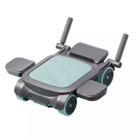 [EU Direct] Bominfit Buikwiel Exerciser 4 Wiel Ontwerp Schuifroer Buikspier Training Wiel Automatische Terugslag Antisli