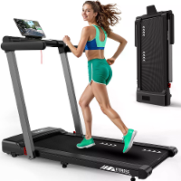 [EU Direct] Bominfit FT50 4 in 1 Slim Loopband met Dubbele LED display   Topsnelheid 12 km/u,2,5 PK Stille Motor,Afstand