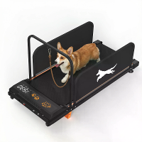[EU Direct] Bominfit GP30B Ultra Stille Hondentreadmill voor Kleine & Middelgrote Honden met Hondenlijnpaal & Zijbescher